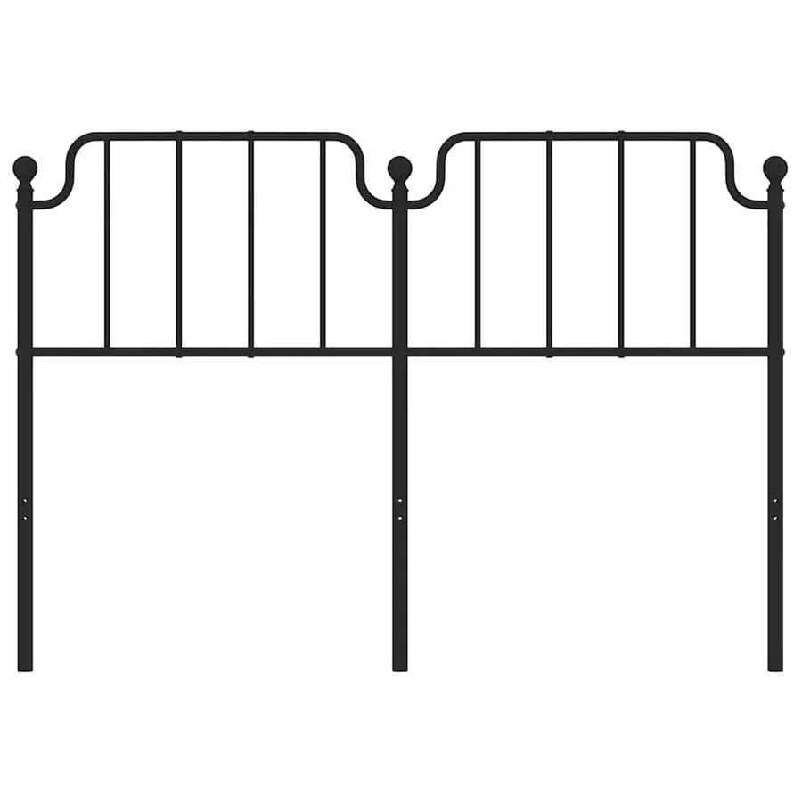 Tête de lit de remplacement métal noir 135 cm - 4