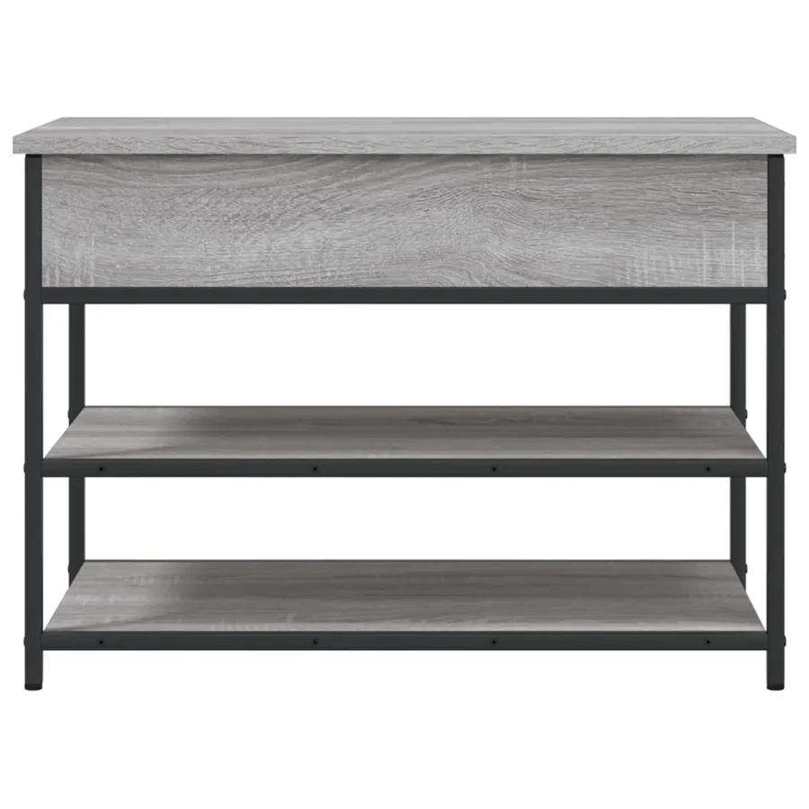 Banc à chaussures sonoma gris 70x42,5x50 cm bois d'ingénierie - 7