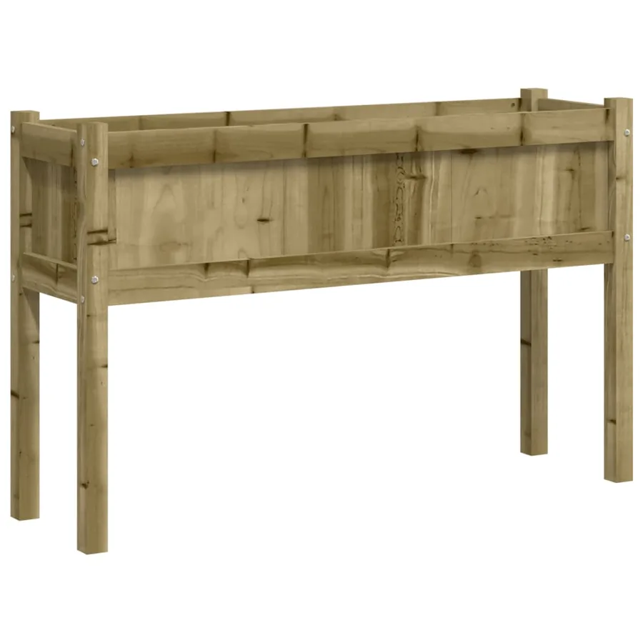 Jardinières 2 pcs avec pieds bois de pin imprégné - 4