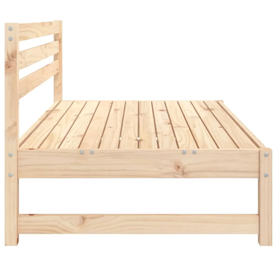 Canapés centraux de jardin 2 pcs 120x80 cm bois de pin massif - 6