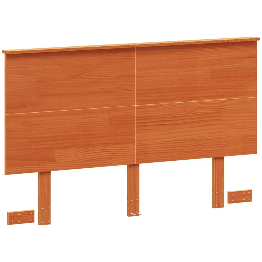 Tête de lit cire marron 135 cm bois massif de pin - 2