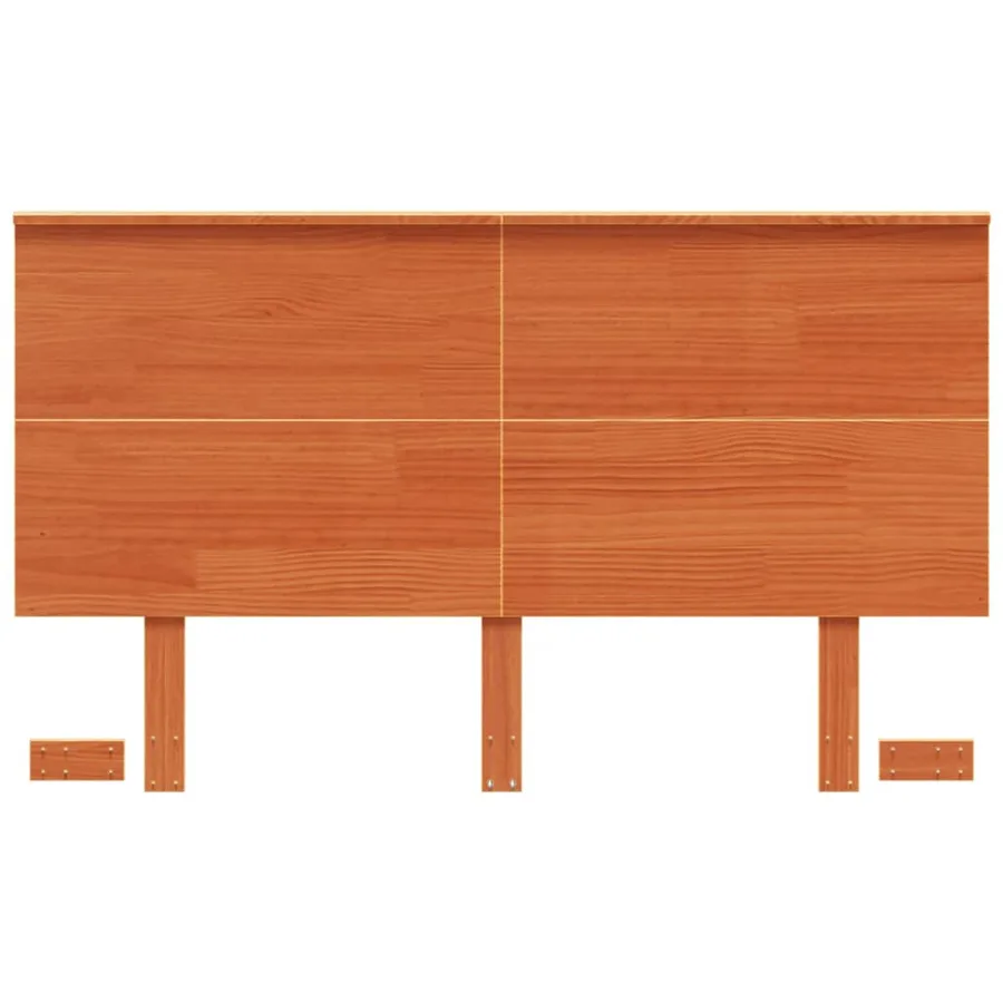 Tête de lit cire marron 135 cm bois massif de pin - 4