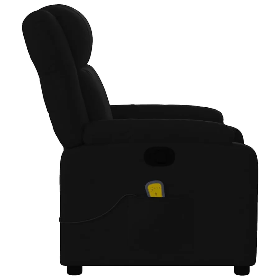 Fauteuil de massage inclinable Noir Tissu - 9