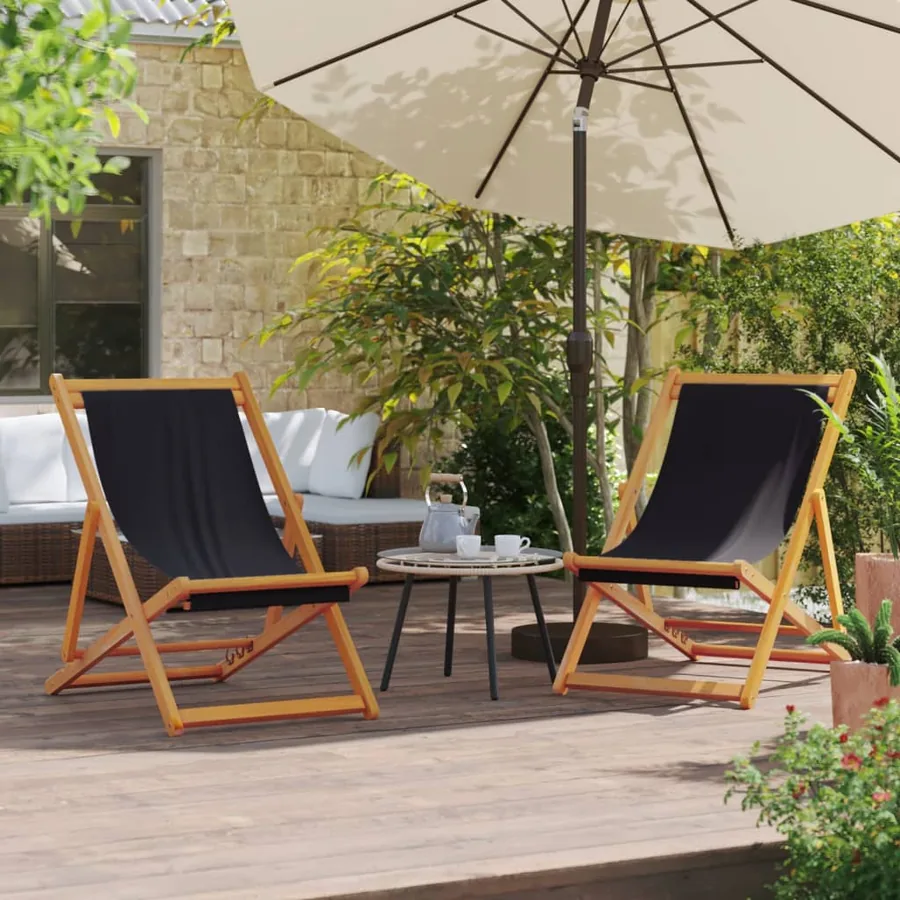 Chaises de plage pliables lot de 2 multicolore tissu - 10