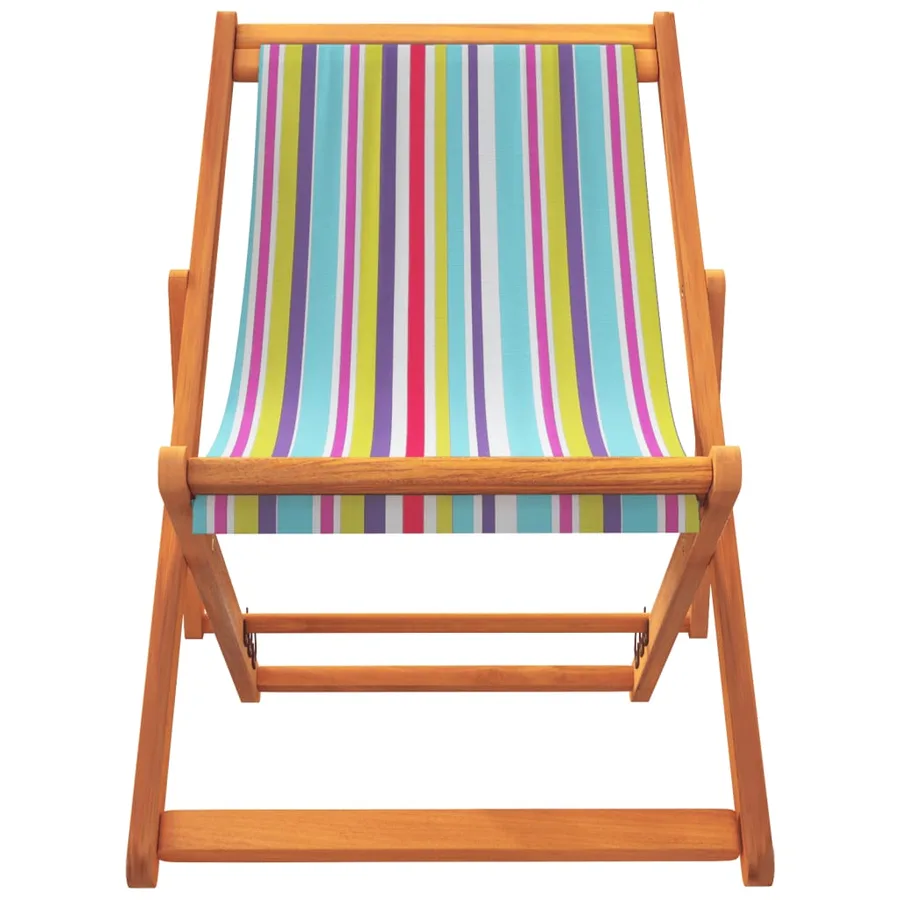 Chaises de plage pliables lot de 2 multicolore tissu - 4