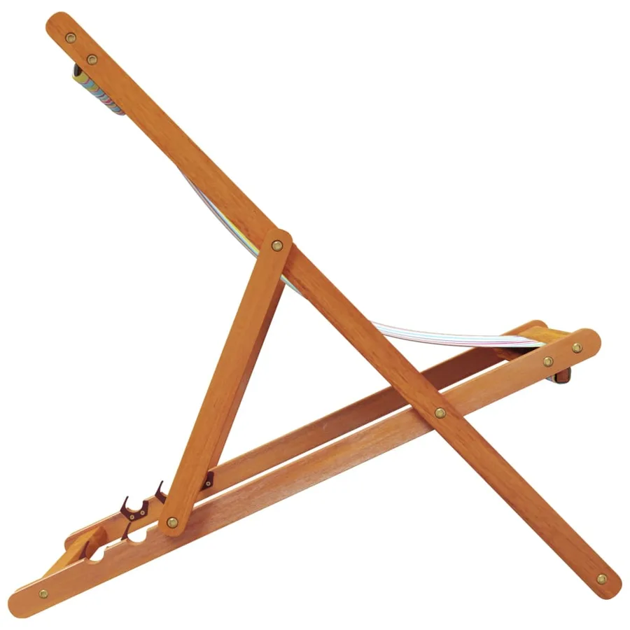 Chaises de plage pliables lot de 2 multicolore tissu - 5