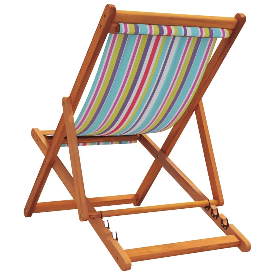 Chaises de plage pliables lot de 2 multicolore tissu - 6
