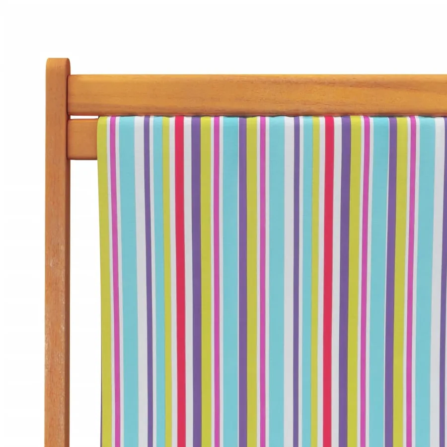 Chaises de plage pliables lot de 2 multicolore tissu - 8
