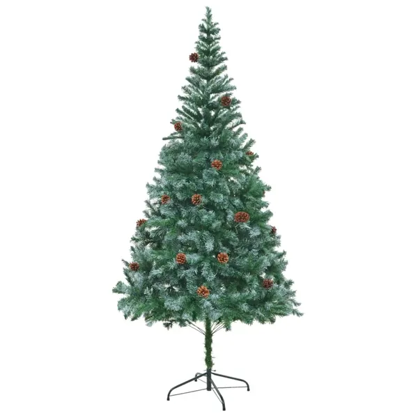 Arbre de Noël artificiel avec pommes de pin 210 cm