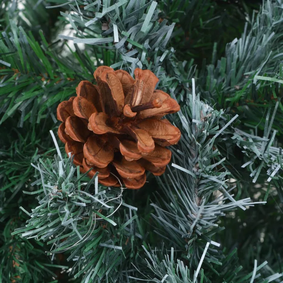Arbre de Noël artificiel avec pommes de pin 210 cm - 5