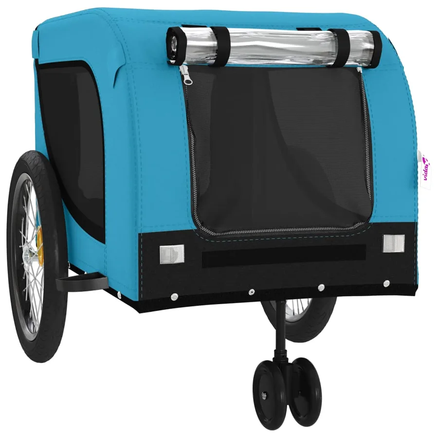 Remorque de vélo pour animaux de compagnie bleu et noir - 4