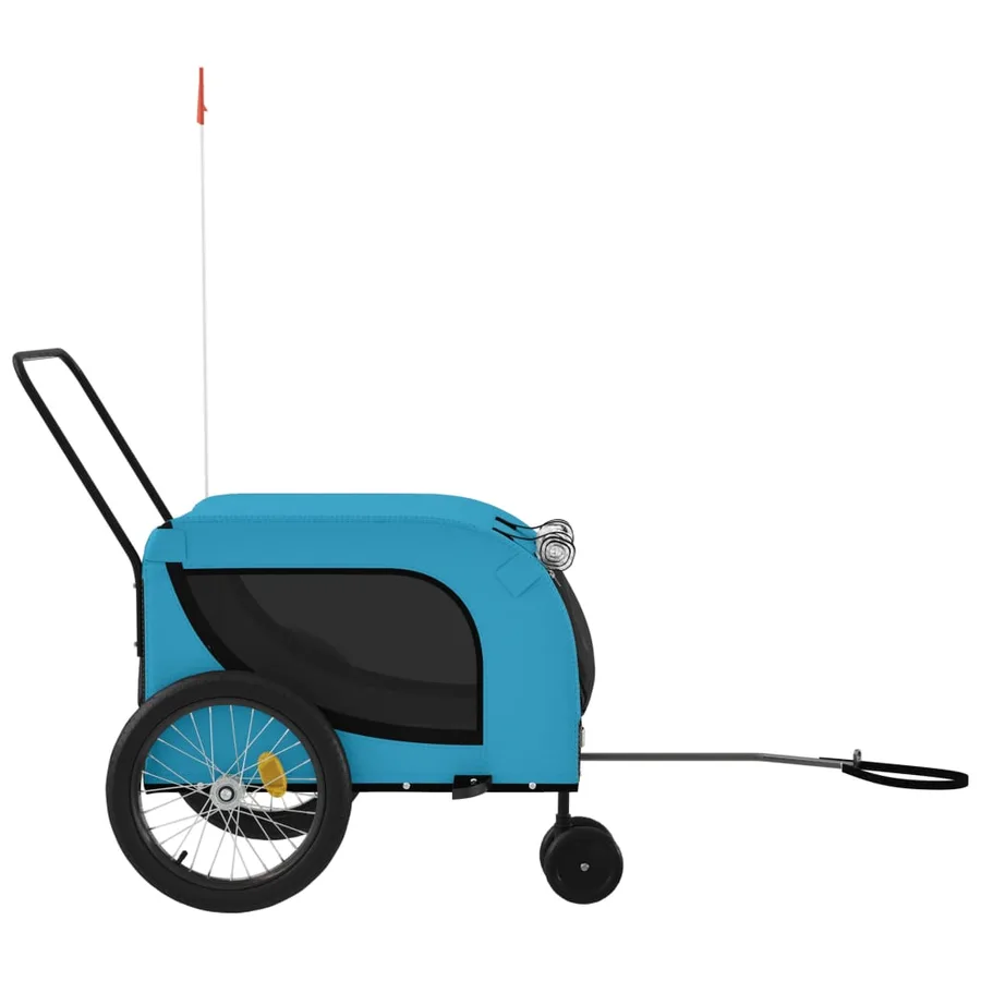 Remorque de vélo pour animaux de compagnie bleu et noir - 5