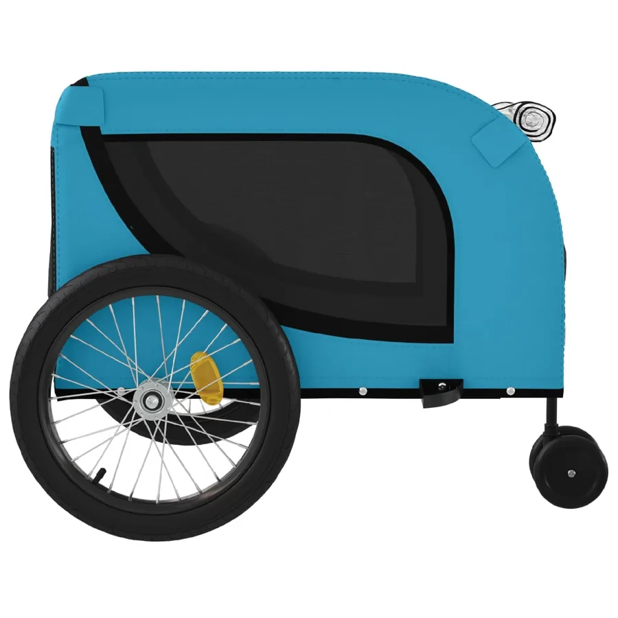 Remorque de vélo pour animaux de compagnie bleu et noir - 6