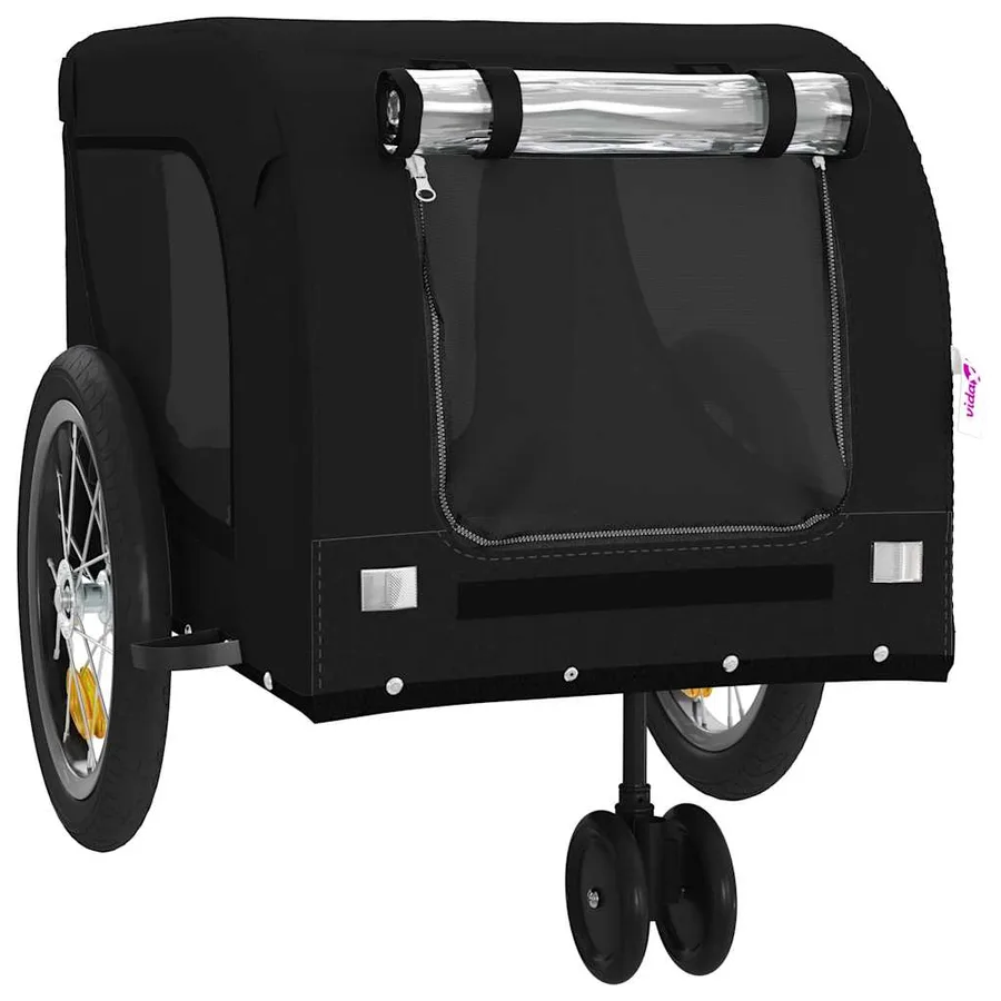 Remorque de vélo pour animaux de compagnie noir - 4