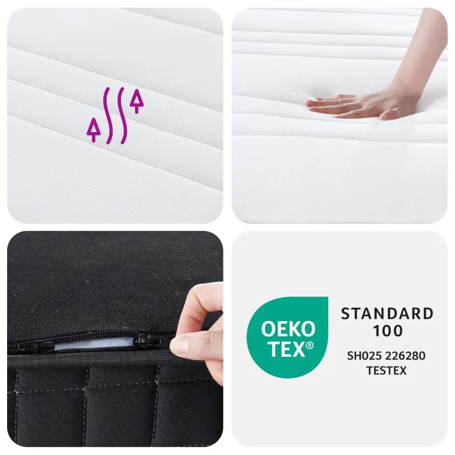 Matelas à ressorts bonnell moyen 90x190 cm - 8