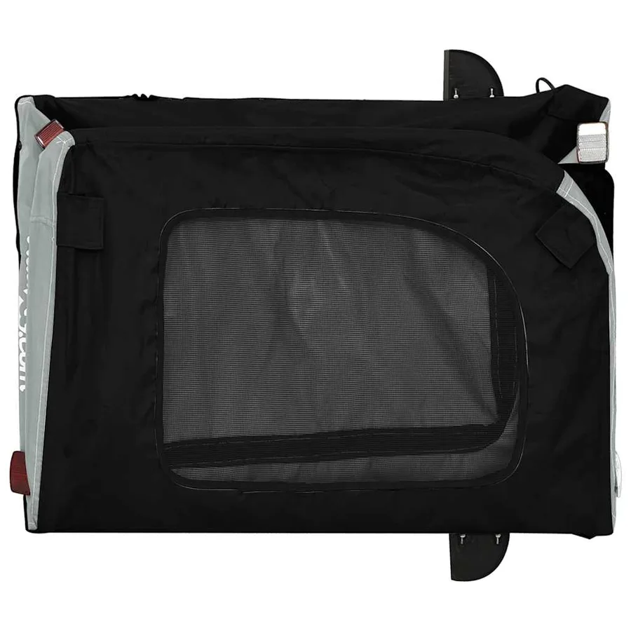 Remorque de vélo pour animaux de compagnie noir et gris - 9
