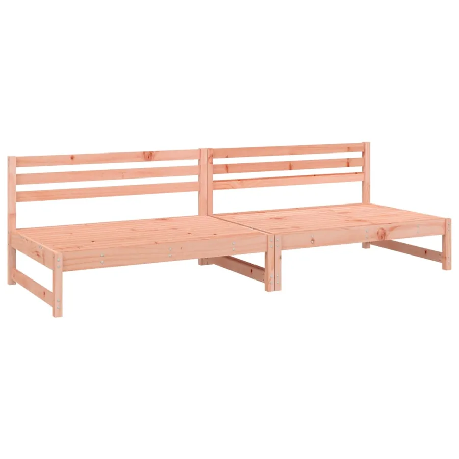 Canapés centraux de jardin 2 pcs 120x80 cm bois massif douglas - 2