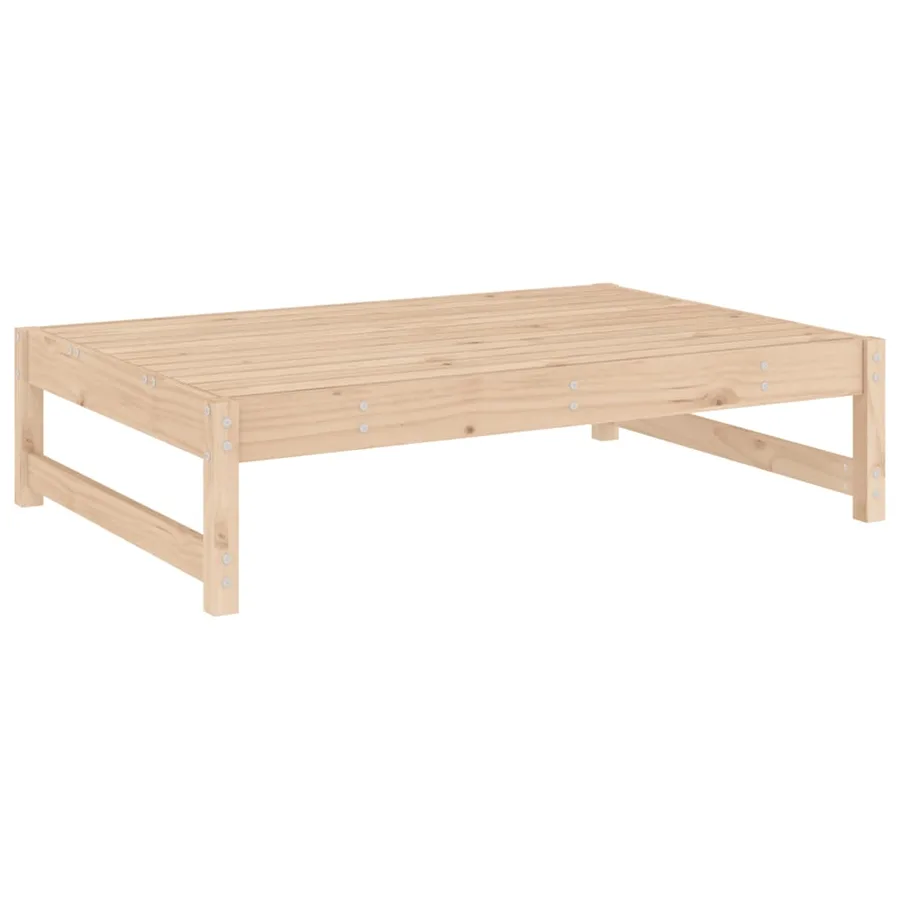 Repose-pied de jardin 120x80 cm bois de pin massif - 5