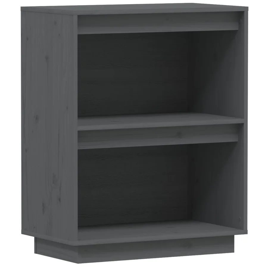 Armoire console Gris 60x34x75 cm Bois de pin solide - 2