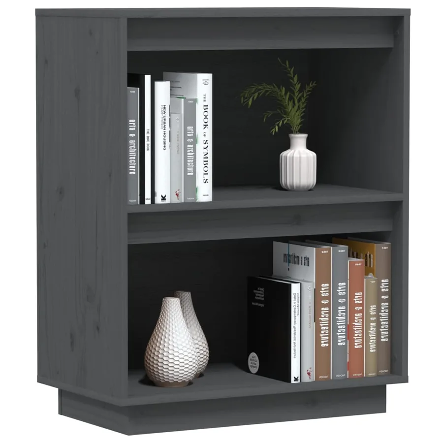 Armoire console Gris 60x34x75 cm Bois de pin solide - 4