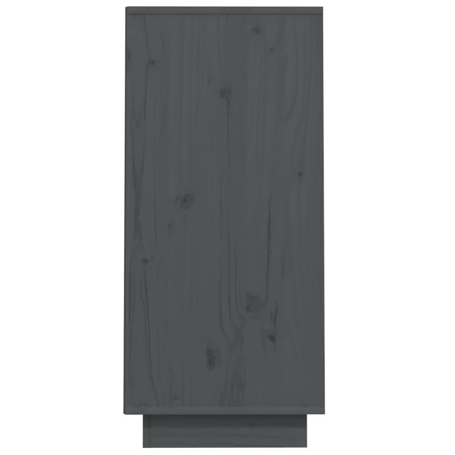 Armoire console Gris 60x34x75 cm Bois de pin solide - 6