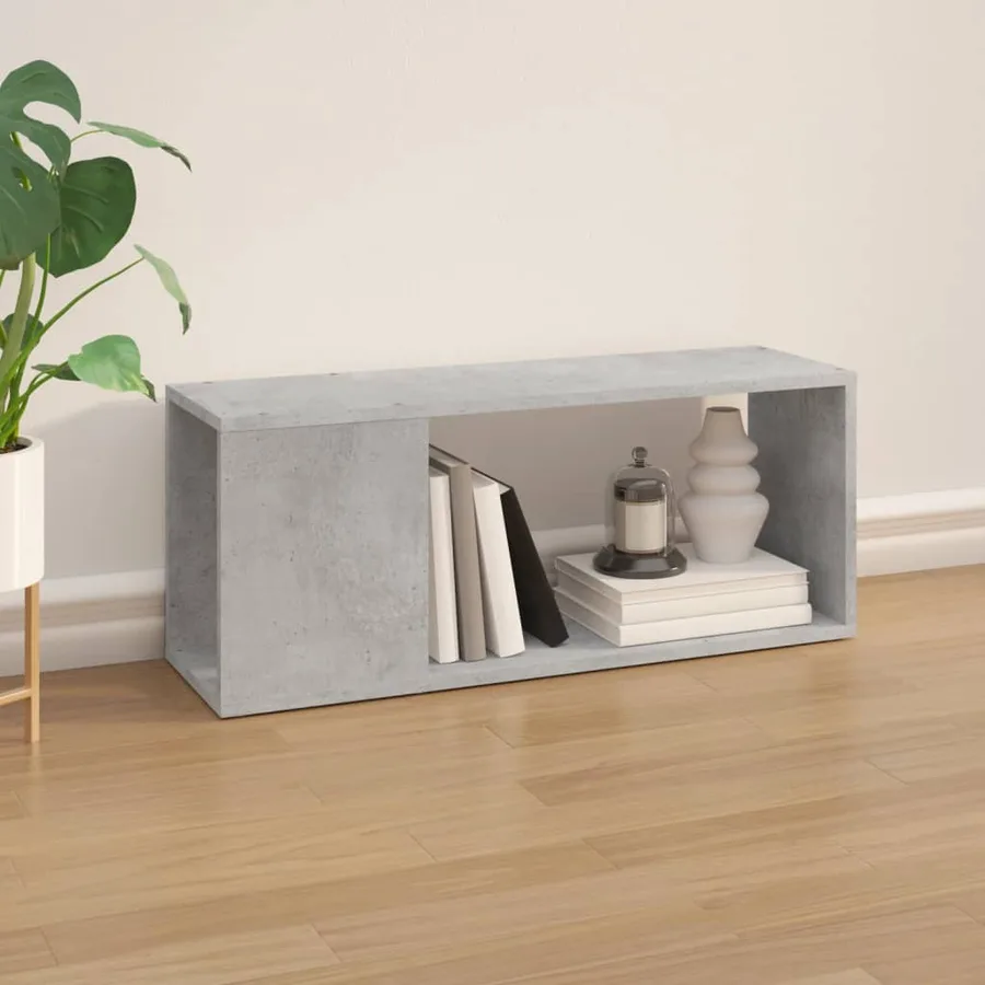 Meuble TV Gris béton 80x24x32 cm Bois d'ingénierie - 3