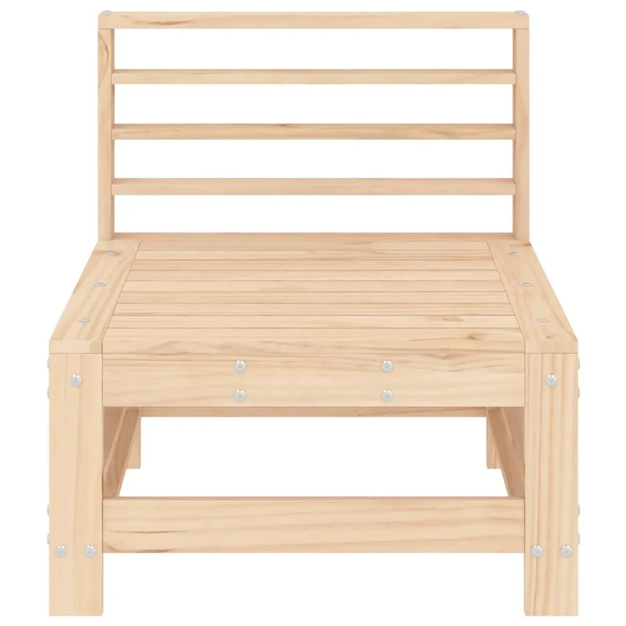 Canapés centraux de jardin 2 pcs bois de pin massif - 4