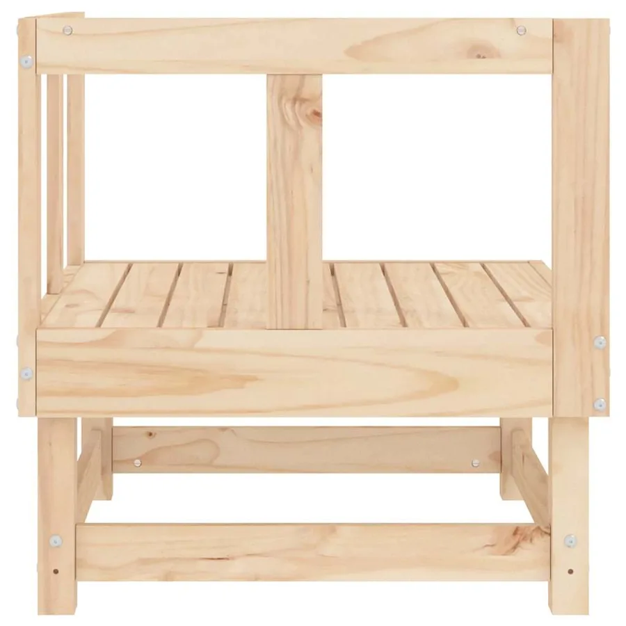 Canapés d'angle de jardin 2 pcs bois de pin massif - 6