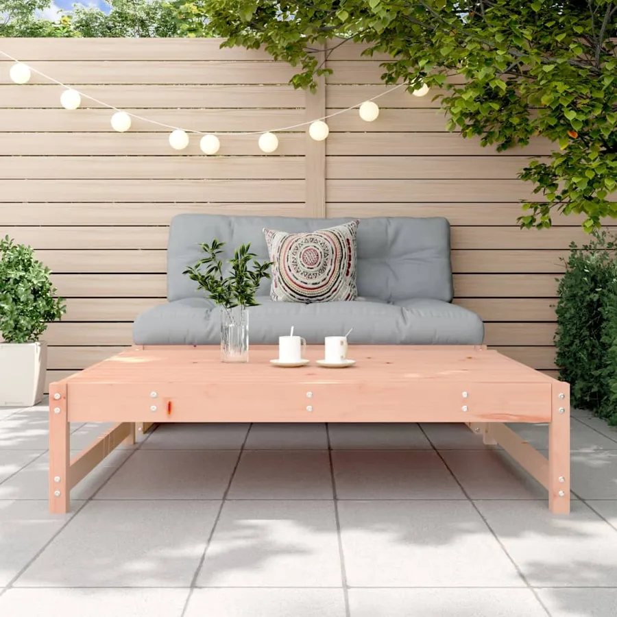 Repose-pied de jardin 120x80 cm massif de douglas - 3