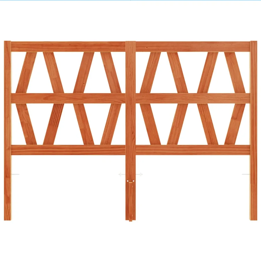 Tête de lit cire marron 160 cm bois massif de pin - 4
