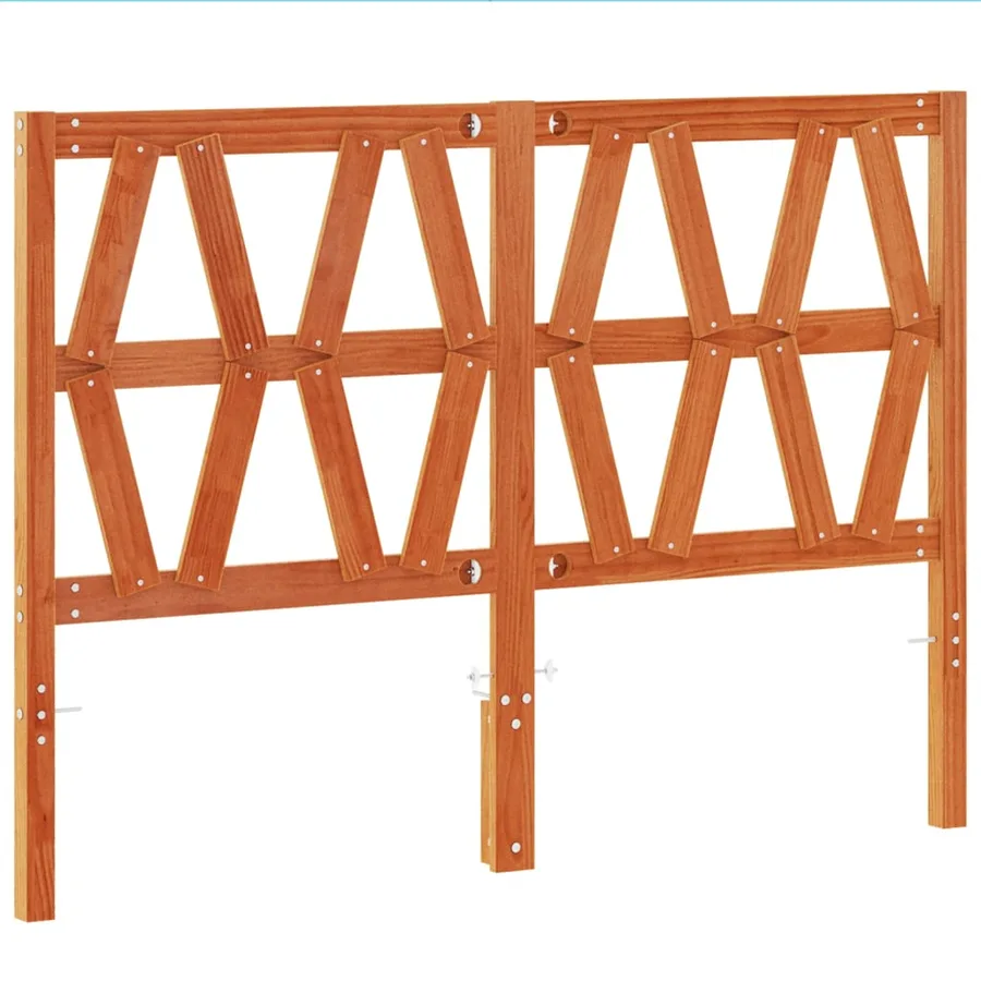 Tête de lit cire marron 160 cm bois massif de pin - 6
