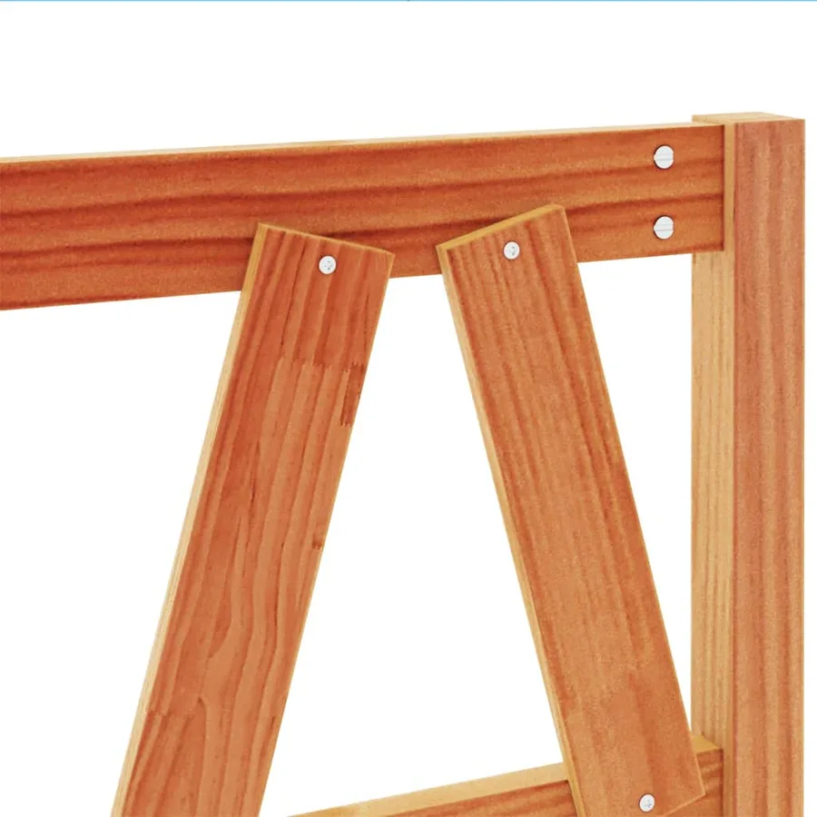 Tête de lit cire marron 160 cm bois massif de pin - 7