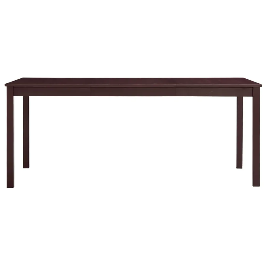 Table à manger Marron foncé 180x90x73 cm Bois de pin - 2