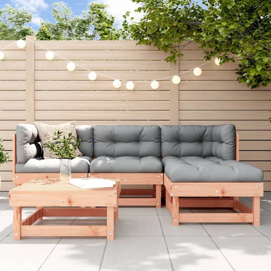 Salon de jardin 5 pcs bois massif douglas