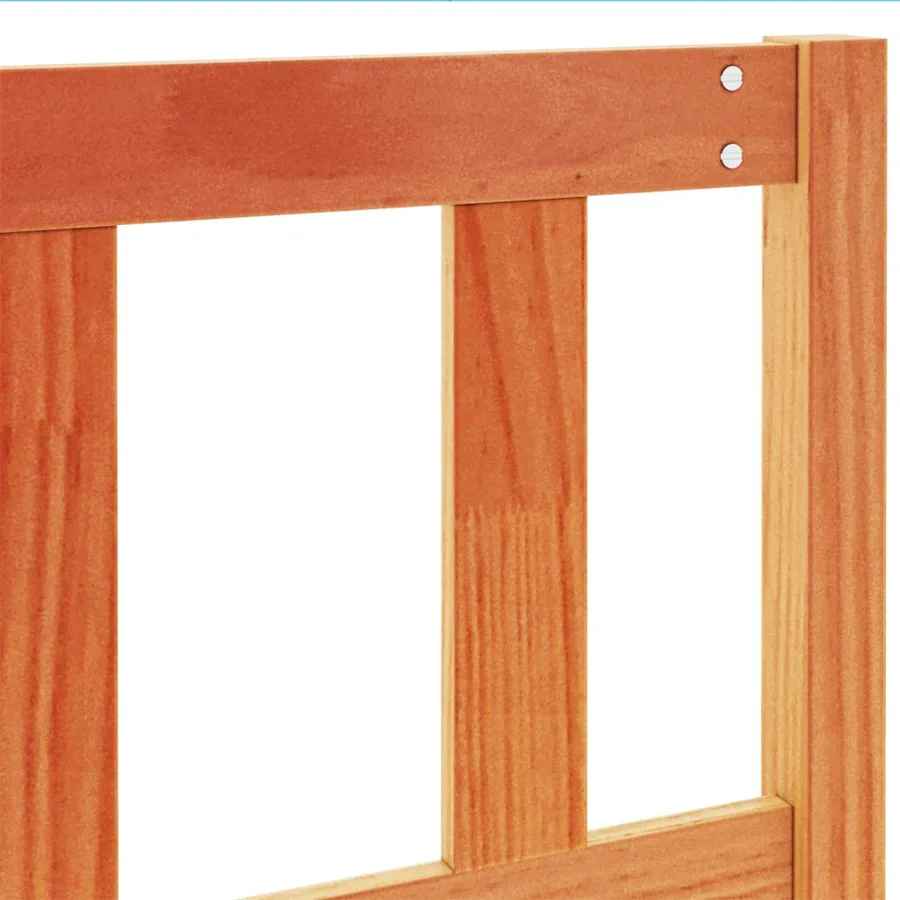 Tête de lit cire marron 135 cm bois massif de pin - 7