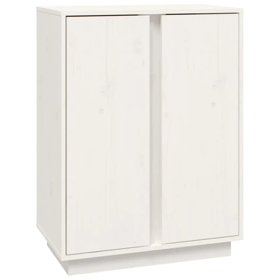 Buffet Blanc 60x35x80 cm Bois massif de pin - 2