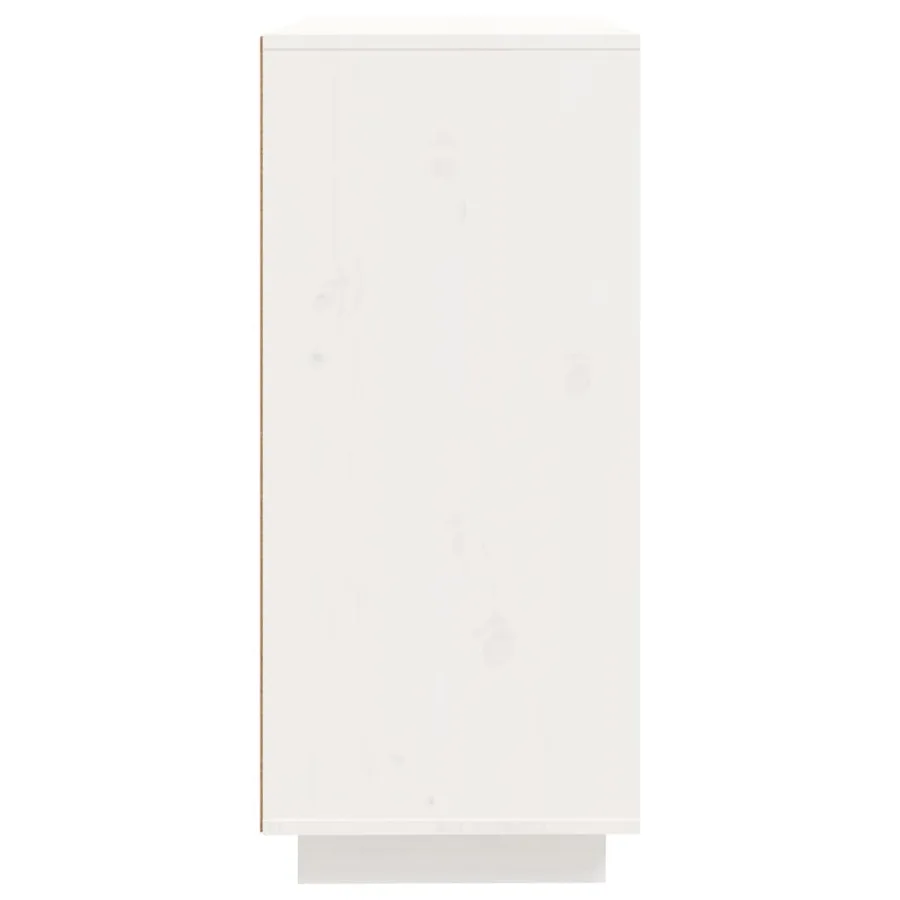 Buffet Blanc 60x35x80 cm Bois massif de pin - 7