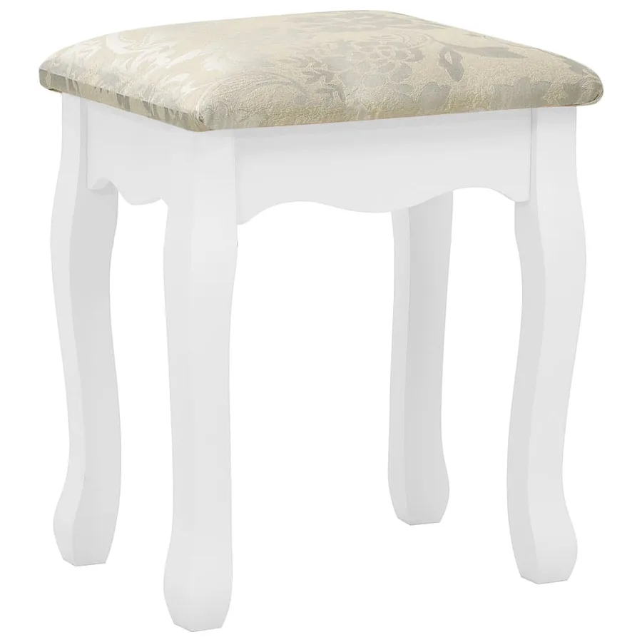 Ensemble de coiffeuse et tabouret Blanc 100x40x146 cm Paulownia - 10
