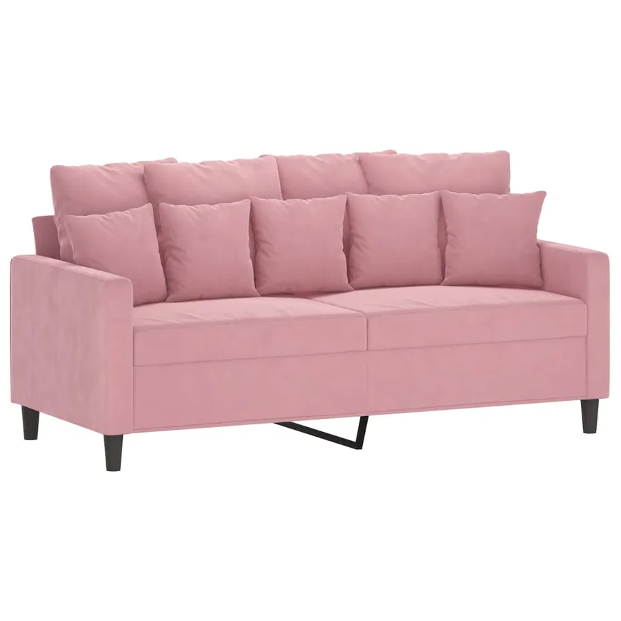 Ensemble de canapés 3 pcs avec coussins Rose Velours - 4