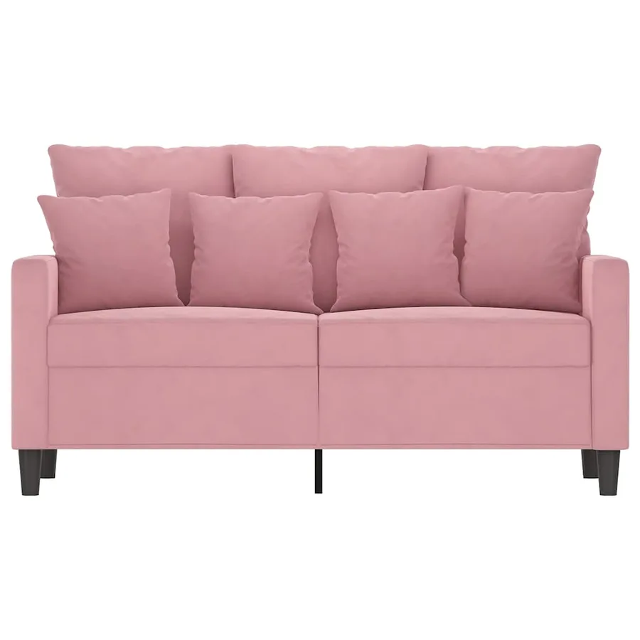 Canapé à 2 places Rose 120 cm Velours - 3