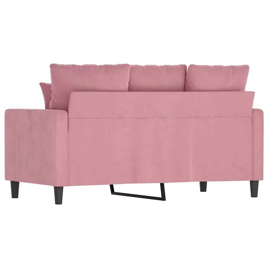 Canapé à 2 places Rose 120 cm Velours - 5