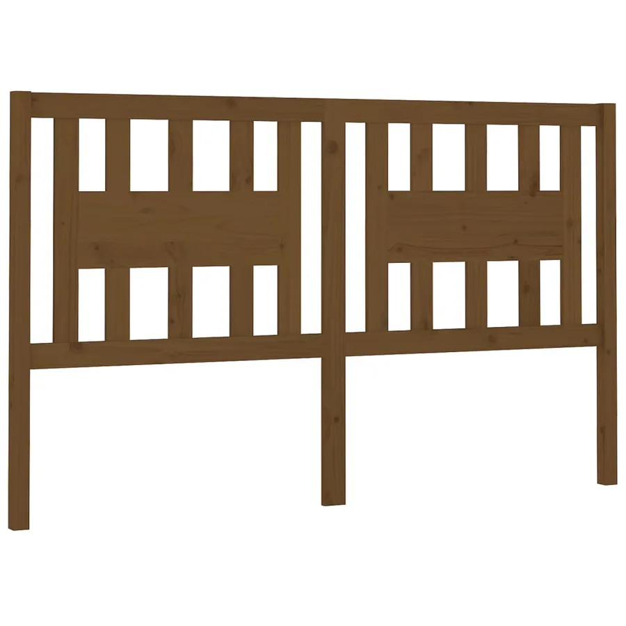 Tête de lit Marron miel 206x4x100 cm Bois massif de pin - 2