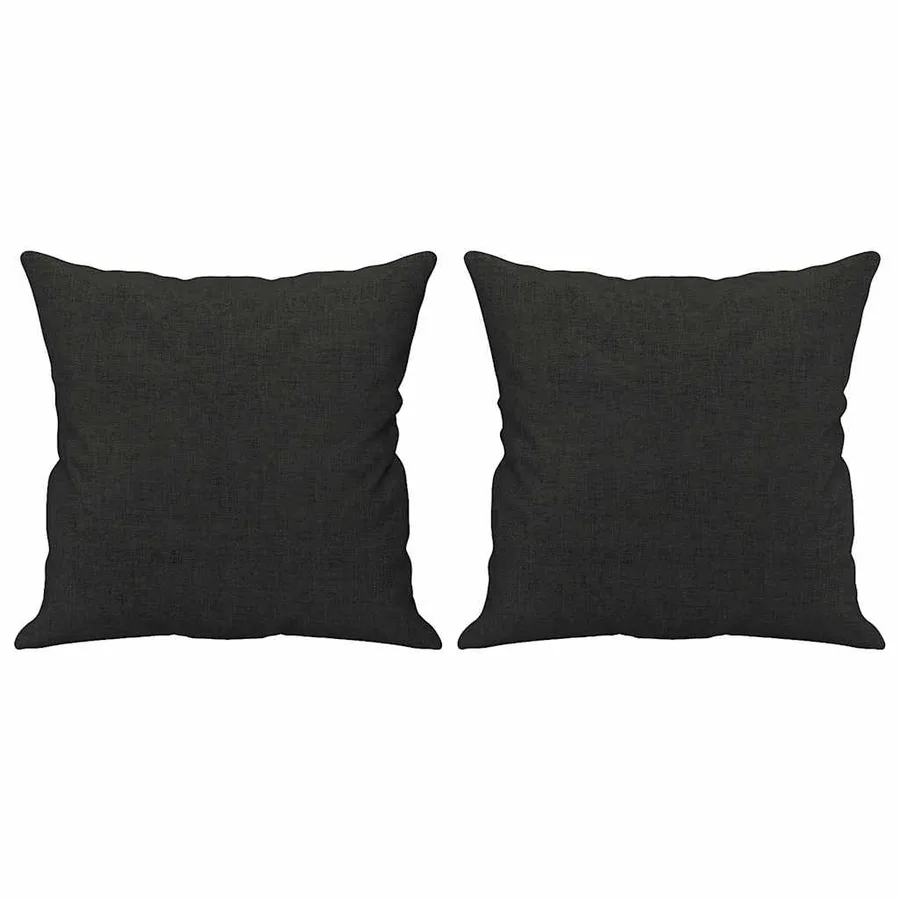 Canapé 3 places avec oreillers décoratifs noir 180 cm tissu - 5