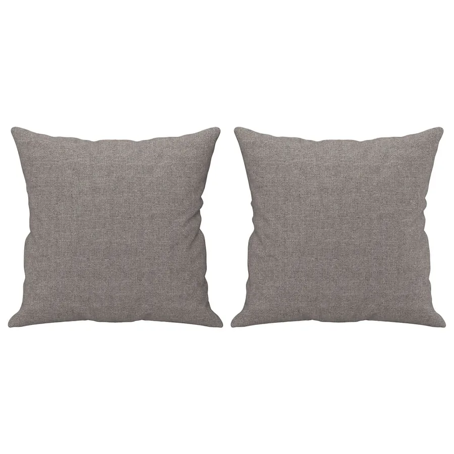Canapé 2 places avec oreillers décoratifs taupe 140 cm tissu - 5