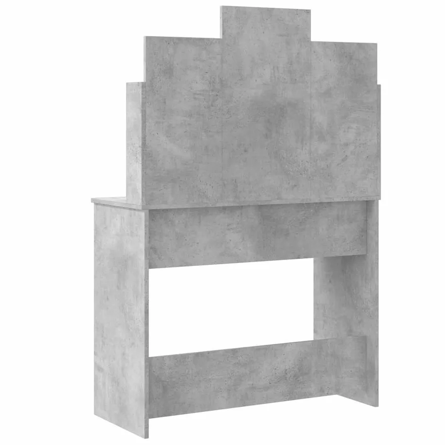 Coiffeuse avec lumières LED gris béton 96x40x142 cm - 7