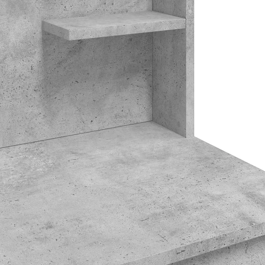Coiffeuse avec lumières LED gris béton 96x40x142 cm - 8