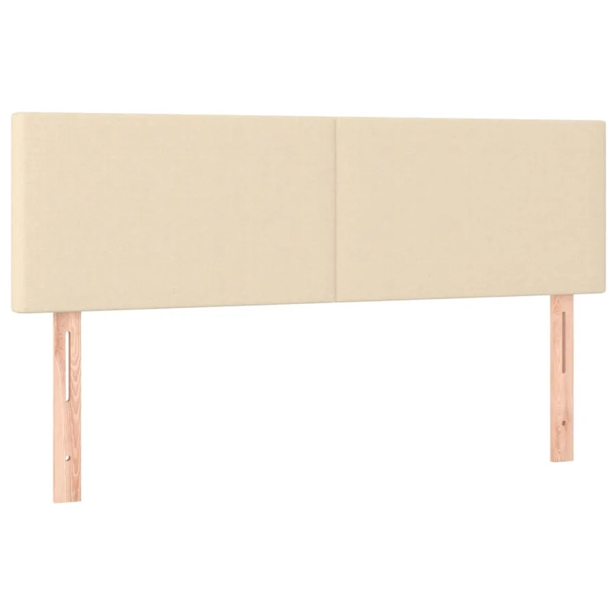 Sommier à lattes de lit avec matelas LED Crème 140x190 cm Tissu - 7