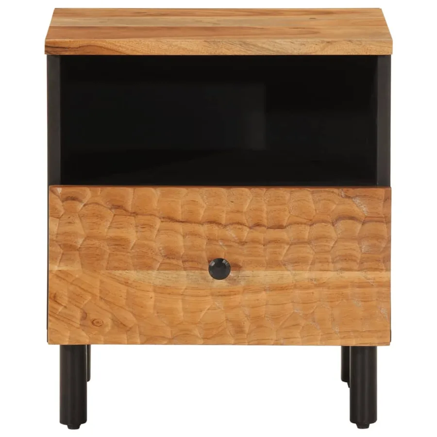 Table de chevet 40x33x46 cm Bois d'acacia massif - 5