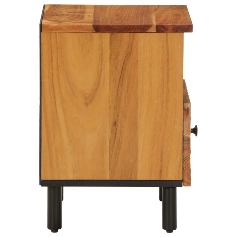 Table de chevet 40x33x46 cm Bois d'acacia massif - 6