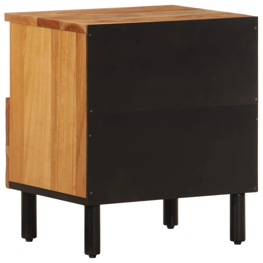 Table de chevet 40x33x46 cm Bois d'acacia massif - 7